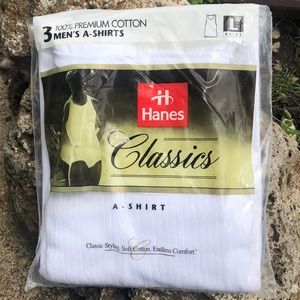 NWT Hanes Classics A-Shirt 3-pack